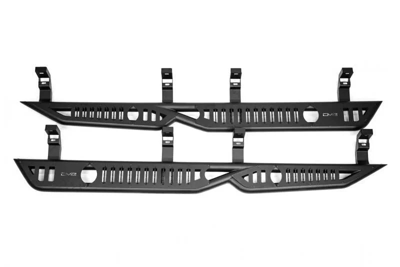 DV8 Offroad 23-24 Chevy Colorado OE Plus Side Steps - Black Steel - Main Product View