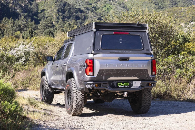 DV8 Offroad 23-26 Chevrolet Colorado/GMC Canyon Tube Rear Bumper - Micro Texture Black Powder Coat - Installation View