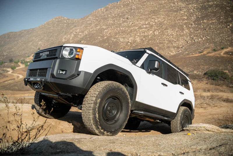DV8 Offroad 24-25 Toyota Land Cruiser OE Plus Side Steps - Black Steel - Additional View 9