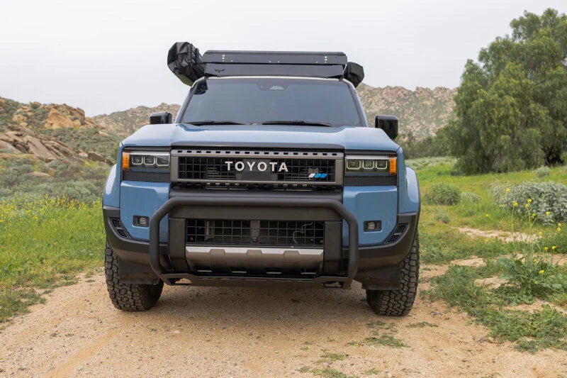 DV8 Offroad 24-26 Toyota Land Cruiser Brush Guard - Front - Back View