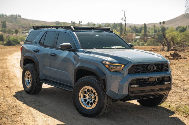 DV8 Offroad 25-26 Toyota 4Runner Roof Rack Light Cutout Fairing (Use w/ PN RRTF3-02) - Installation View