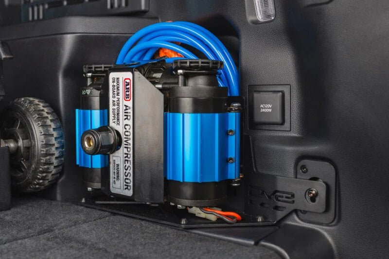 DV8 Offroad 25-26 Toyota 4Runner i-Force MAX Compressor Mount - Micro Texture Black Powder Coat - Main Product View