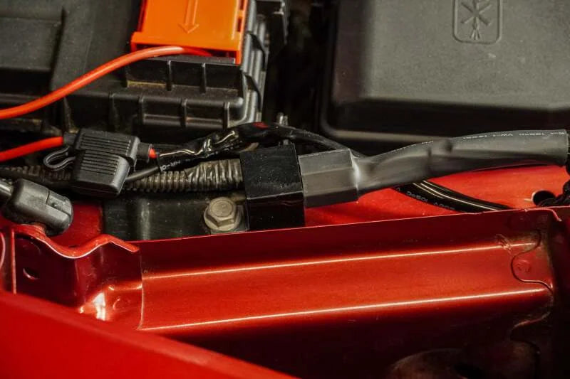 DV8 Offroad 60 AMP Universal Wire Harness w/ Switch & DTP Connector - 15ft - Back View