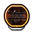 Load image into Gallery viewer, DV8 Offroad 7in Halo Elite Round Light w/ Accent Halo - White/Amber - Main Product View