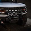 Load image into Gallery viewer, DV8 Offroad 7in Halo Elite Round Light w/ Accent Halo - White/Amber - Side View