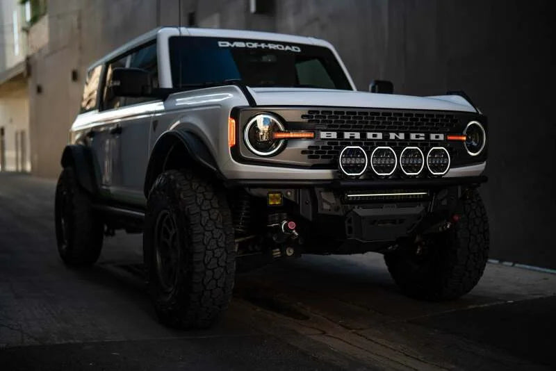 DV8 Offroad 7in Halo Elite Round Light w/ Accent Halo - White/Amber - Additional View 5