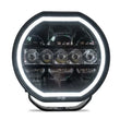Load image into Gallery viewer, DV8 Offroad 7in Halo Elite Round Light w/ Accent Halo - White/Amber - Additional View 6