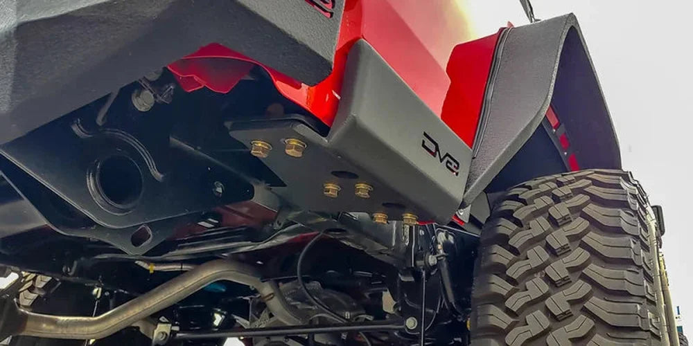 DV8 Offroad 2019+ Jeep Gladiator Bedside Sliders - Installation View