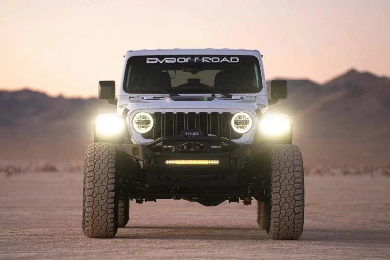 DV8 Offroad Elite Series 20in Dual Row Light Bar w/ Accent Light - Back View