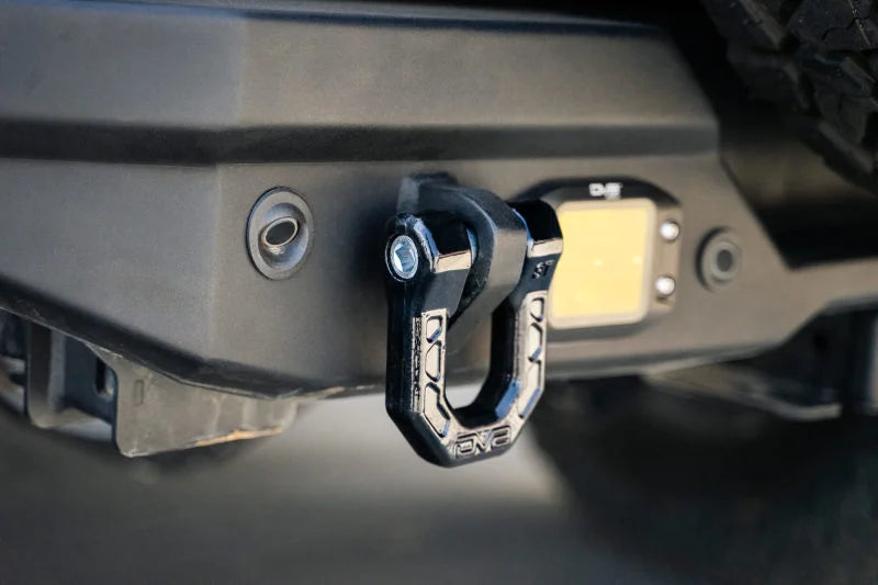 DV8 Offroad Elite Series D-Ring Shackles - Pair (Black) - Installation View