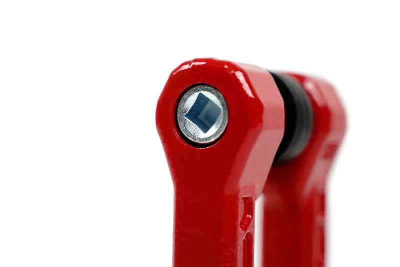 DV8 Offroad Elite Series D-Ring Shackles - Pair (Red) - Side View
