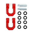 Load image into Gallery viewer, DV8 Offroad Elite Series D-Ring Shackles - Pair (Red) - Installation View