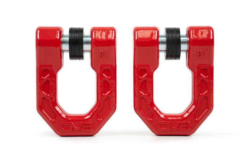DV8 Offroad Elite Series D-Ring Shackles - Pair (Red) - Additional View 12