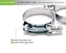 Load image into Gallery viewer, DV8 Offroad Fire Extinguisher Mount Clamps - Small - Back View