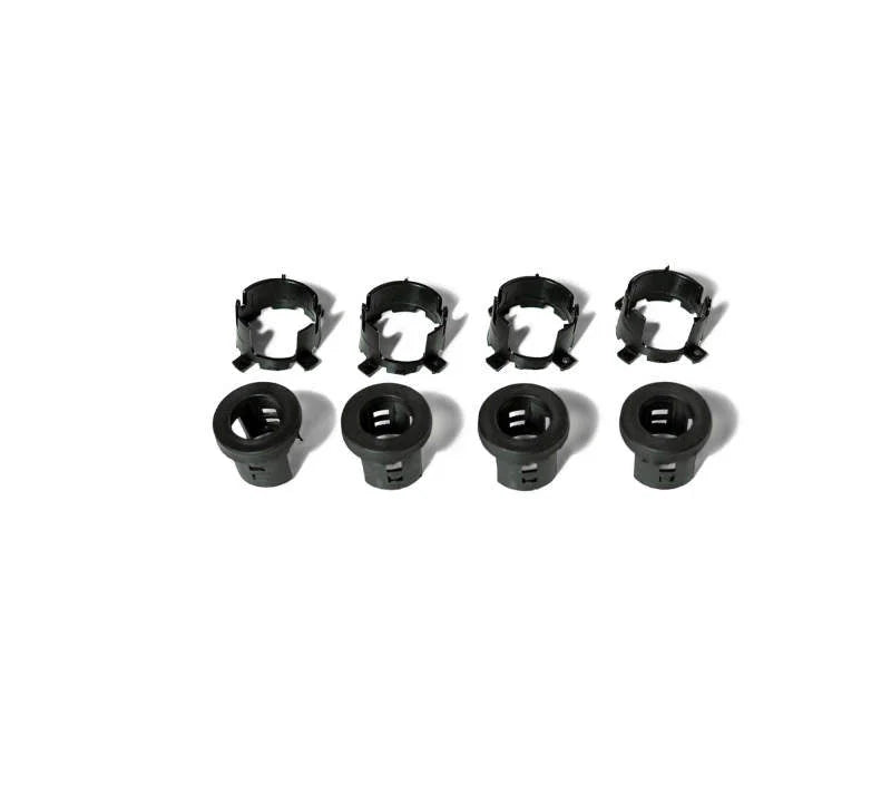 DV8 Offroad Jeep/Dodge/RAM Front Bezel & Rear Clip Replacement Kit for MOPAR Sensors - Set of 4 - Installation View