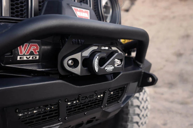 DV8 Offroad Pocket Fairlead For Synthetic Rope Winches - Installation View