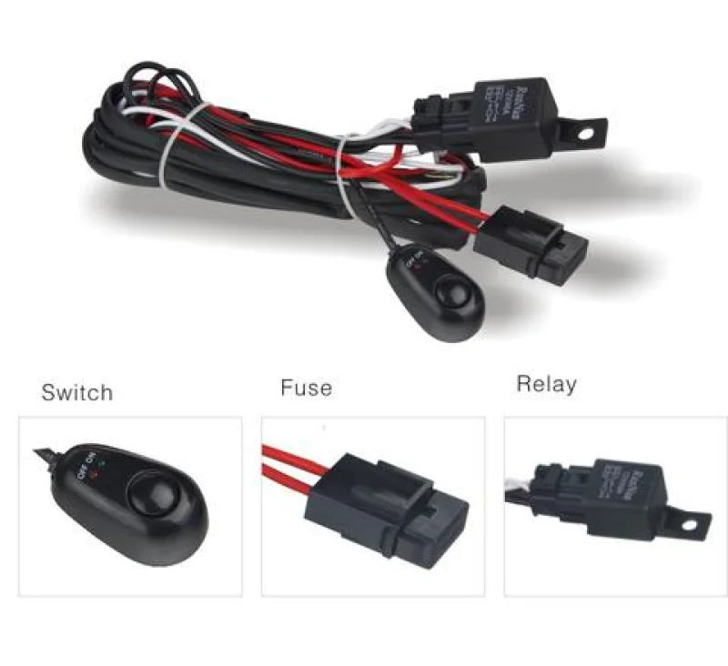 DV8 Offroad Wiring Harness w/ Relay & Switch - Side View