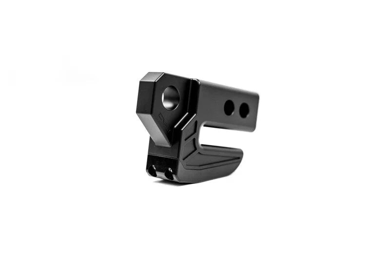DV8 Universal Hitch Skid Plate - Black - Back View