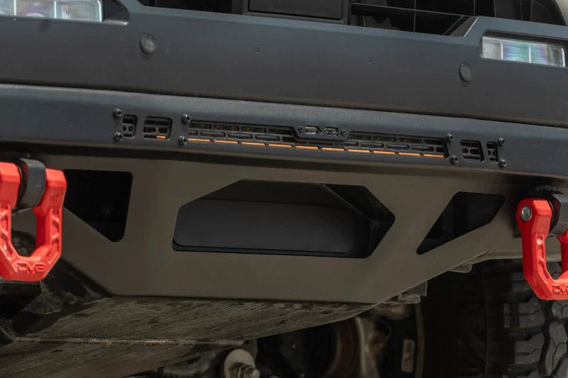 DV8 Winch Fairlead Cover Plate - Micro Texture Black - Back View