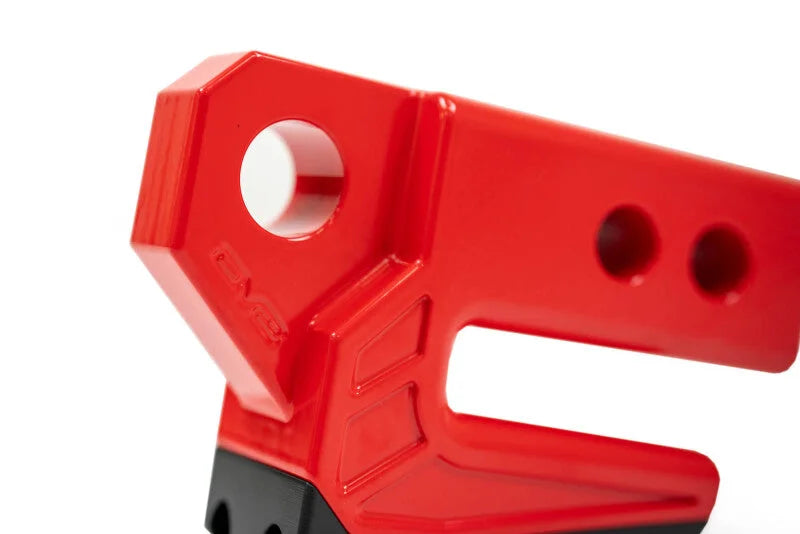 DV8 Xtract Hitch Skid Plate - Red - Detail View