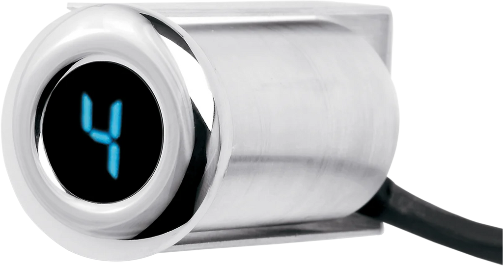Dakota Digital Auto Programming Gear Indicator - Fairing Flush Mount - Chrome - Blue Display PGR-1000-F - Main Product View