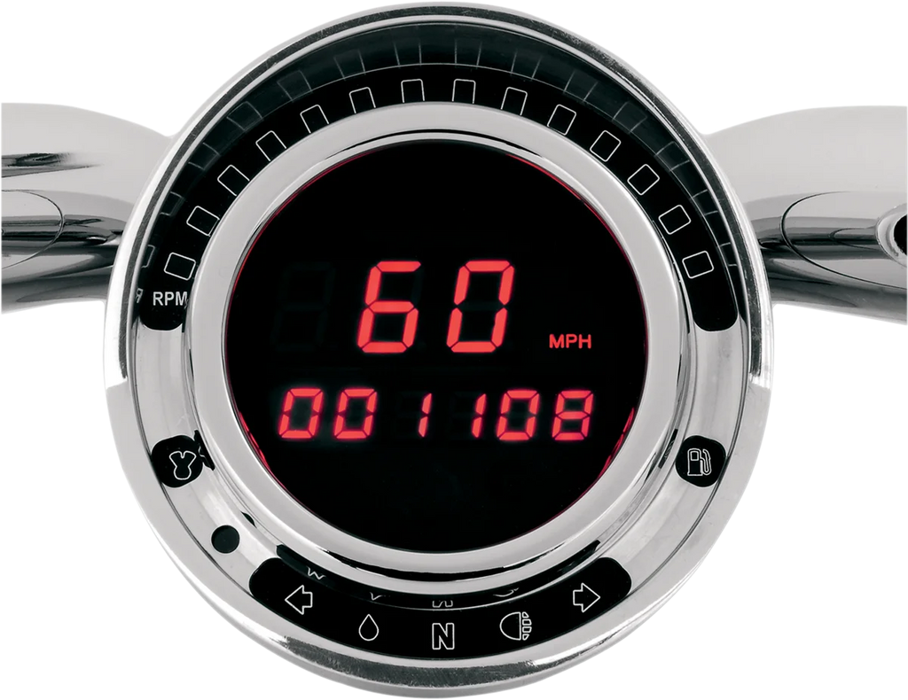 Dakota Digital Big Dog Direct Plug-In Speedometer - Red LED BD-140-R - Main Product View