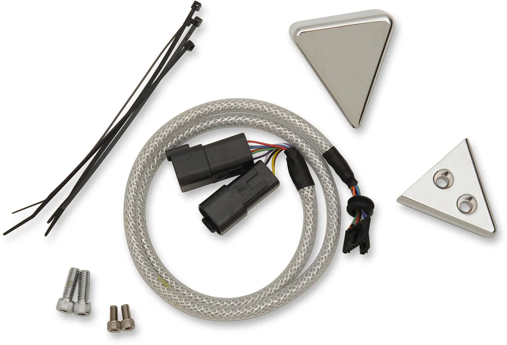 Dakota Digital Chrome Handlebar Clamp Mount for V-Bar - Includes Wiring Harness AI-251 - Main Product View