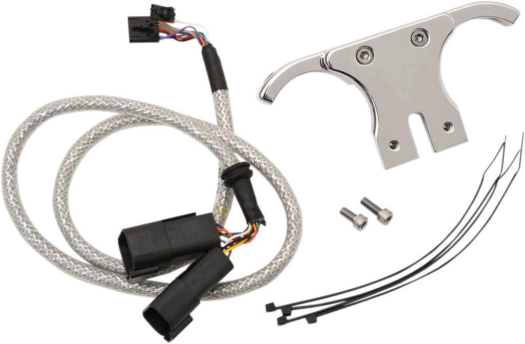 Dakota Digital Chrome Handlebar Clamp Mount with T-Bar Drag Bar - Includes Wiring Harness AI-250 - Main Product View