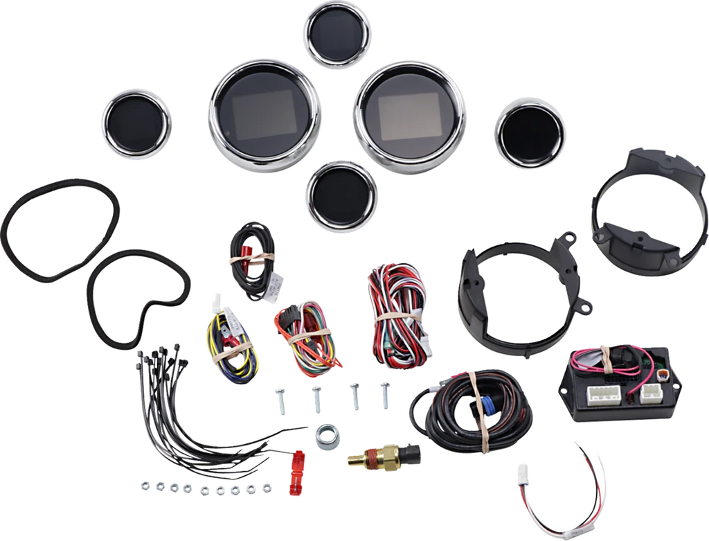 Dakota Digital MLX 6-Gauge Instrument Kit - Chrome Bezel MLX-8696 - Back View
