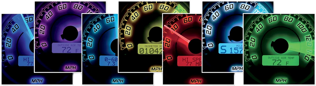 Dakota Digital MVX-8K Series Analog 6-Gauge Kit - Chrome Bezel