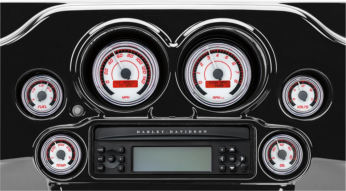 Dakota Digital MVX-8K Series Analog/Digital 2-Gauge Kit - Chrome Bezel