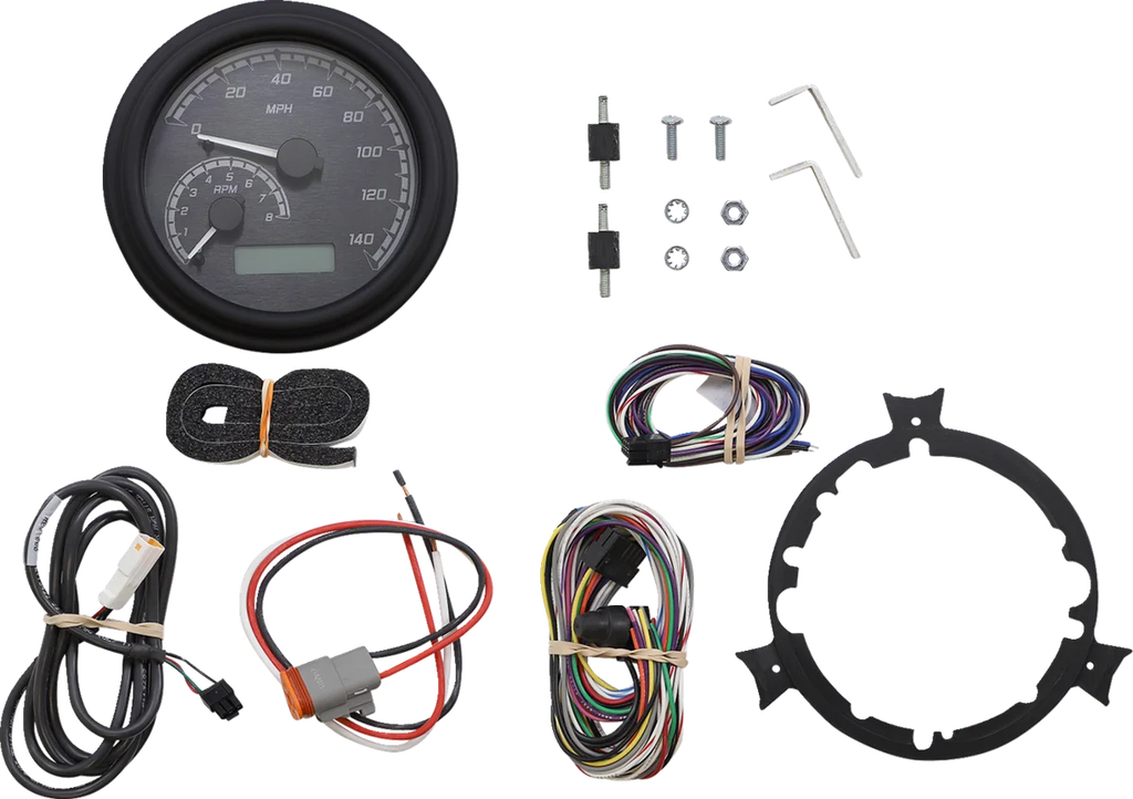 Dakota Digital MXV Series Analog Gauge System - Black/Gray/Black MVX-2002-KG-K - Main Product View