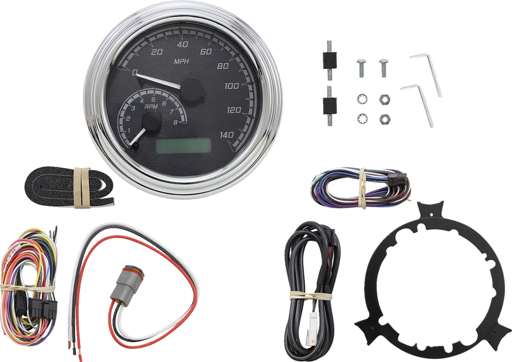 Dakota Digital MXV Series Analog Gauge System - Black/Gray/Chrome MVX-2002-KG-C - Main Product View