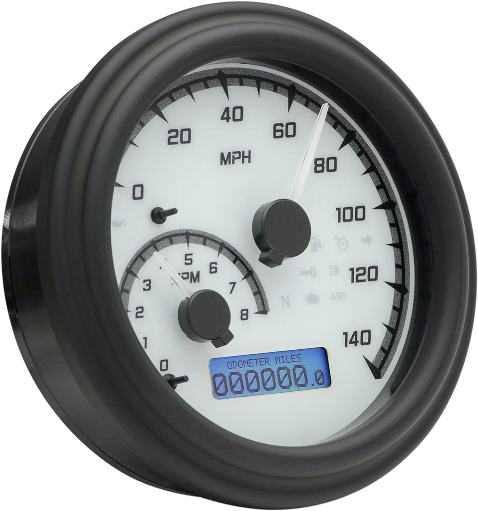 Dakota Digital MXV Series Analog Gauge System - Black/Gray/Chrome MVX-2002-KG-C - Side View
