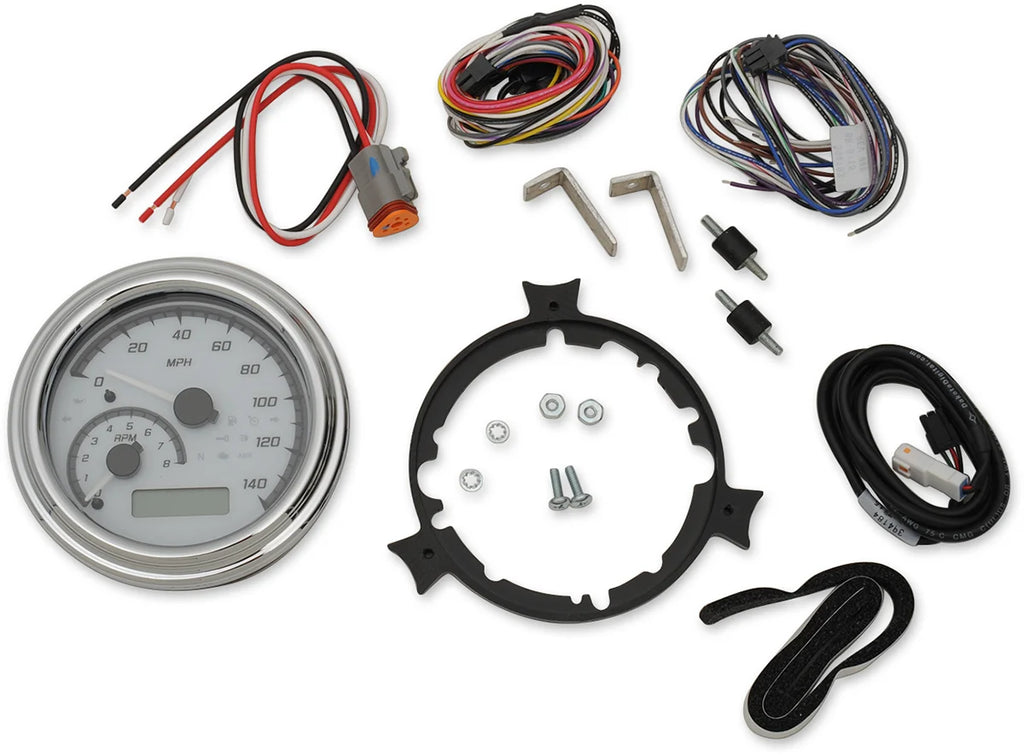 Dakota Digital MXV Series Analog Gauge System - White/Gray/Chrome MVX-2002-WG-C - Main Product View