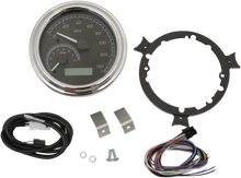 Load image into Gallery viewer, Dakota Digital MXV Series Fatbob Analog/Digital Gauge System - Black/Gray/Chrome MVX-2004-KG-C - Side View