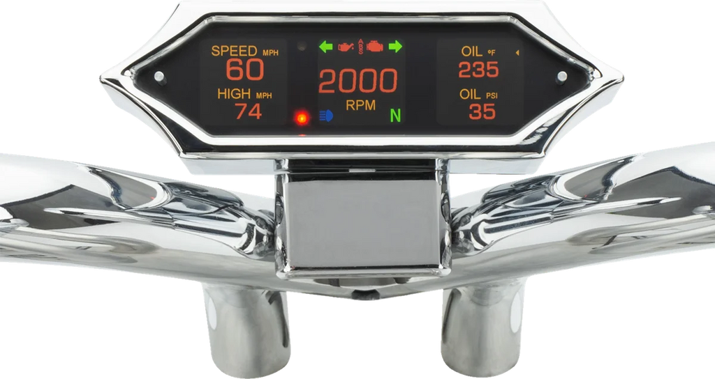 Dakota Digital Speedometer - Oval - Black - Universal MLX-9400-K - Detail View