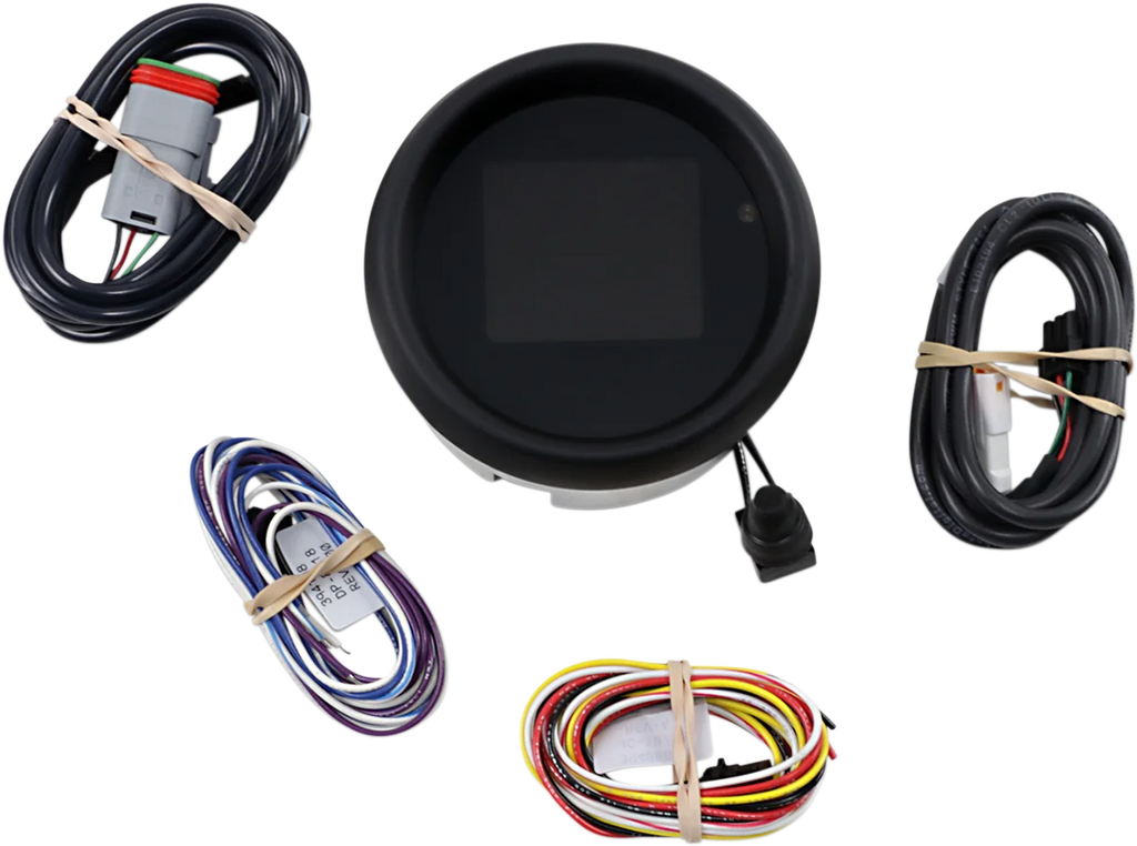 Dakota Digital Tank Speedometer - Black Bezel - 3-3/8" MLX-3000-K - Side View