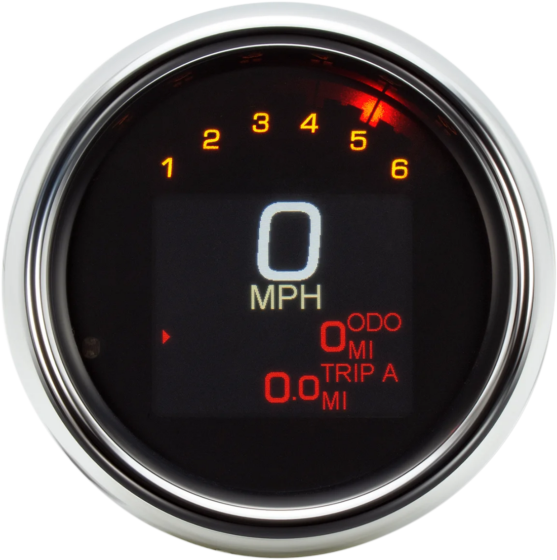 Dakota Digital Tank Speedometer - Black Bezel - 3-3/8" MLX-3000-K - Detail View