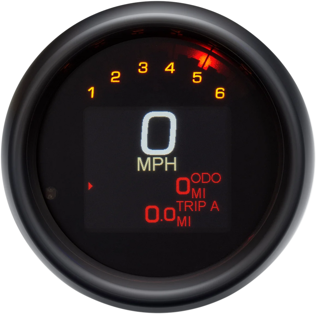 Dakota Digital Tank Speedometer - Black Bezel - 3-3/8" MLX-3012-K - Main Product View