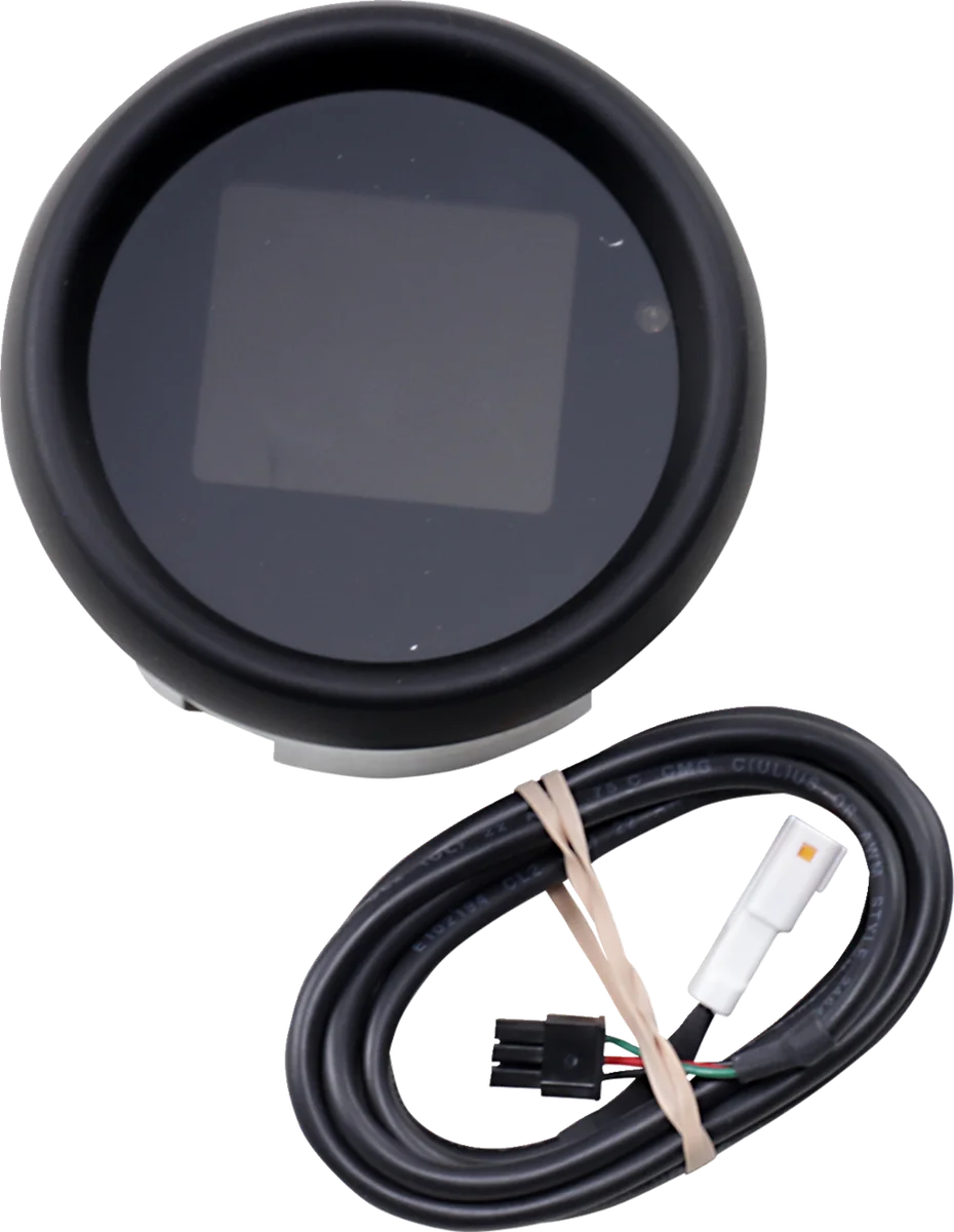 Dakota Digital Tank Speedometer - Black Bezel - 3-3/8" MLX-3012-K - Side View
