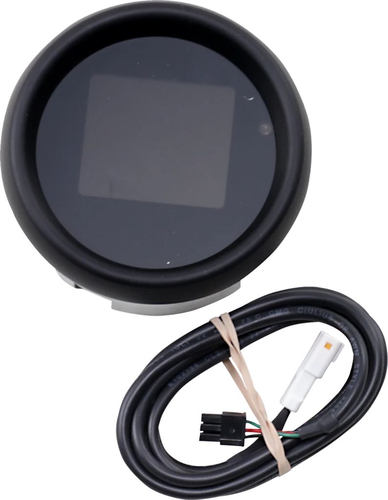 Dakota Digital Tank Speedometer - Black Bezel - 3-3/8" MLX-3012-K - Side View