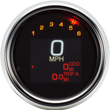 Load image into Gallery viewer, Dakota Digital Tank Speedometer - Black Bezel - 3-3/8" MLX-3012-K - Detail View
