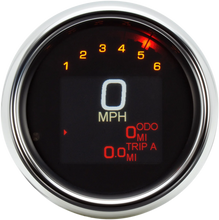 Load image into Gallery viewer, Dakota Digital Tank Speedometer - Black Bezel - 3-3/8" MLX-3012-K - Detail View