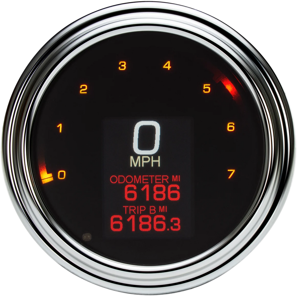 Dakota Digital Tank Speedometer - Black Bezel - 4.5" MLX-2000-K - Installation View