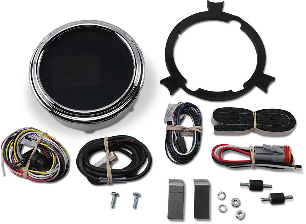 Dakota Digital Tank Speedometer - Chrome Bezel - 4.5" MLX-2000 - Side View
