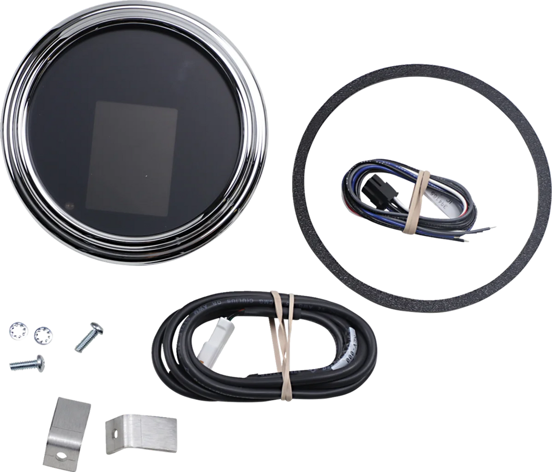 Dakota Digital Tank Speedometer - Chrome Bezel - 4.5" MLX-2011 - Side View