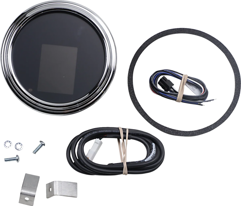 Dakota Digital Tank Speedometer - Chrome Bezel - 4.5" MLX-2011 - Side View