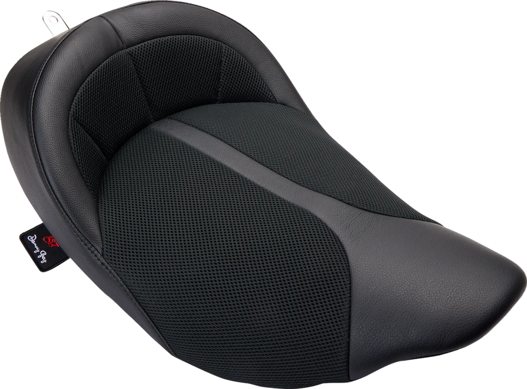 Danny Gray BigIST Solo Air Seat - Black Leather - XL '04-'17 FA-DGE-0284 - Installation View