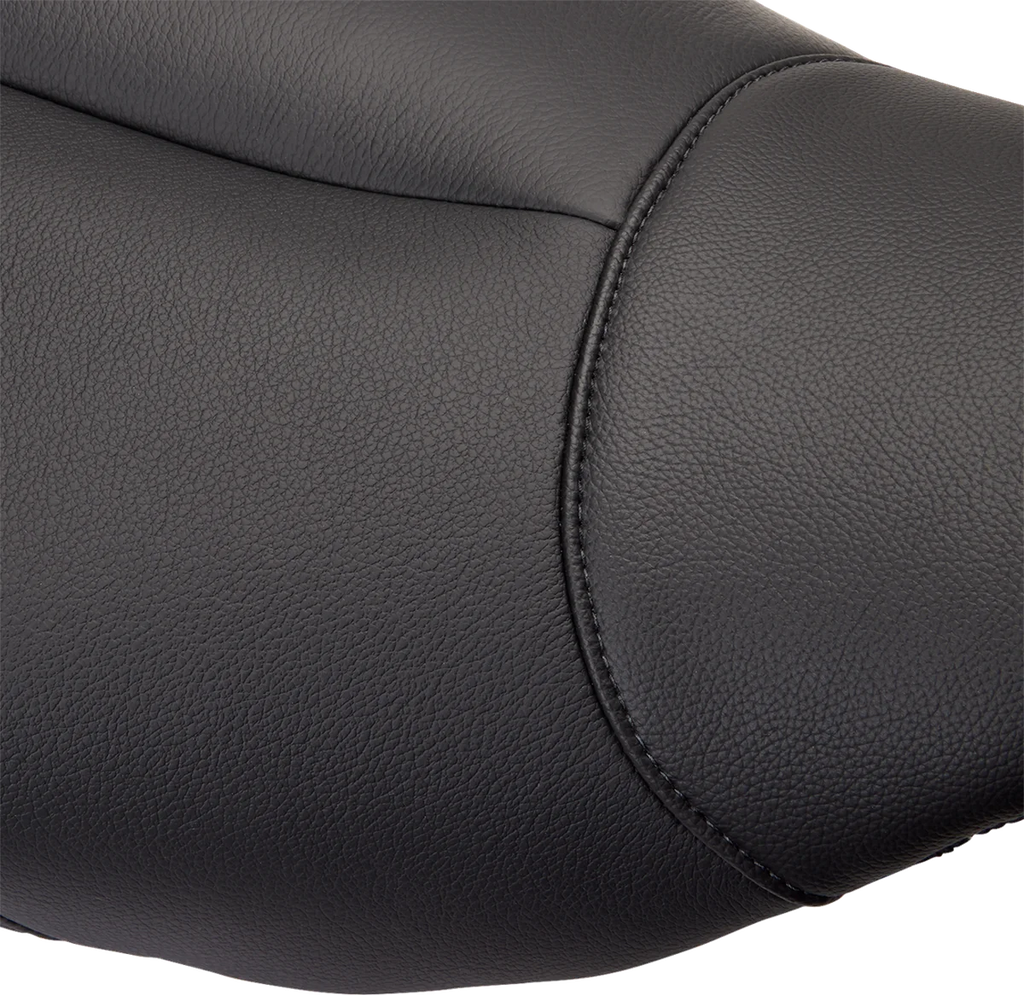 Danny Gray BigIST Solo Seat - Black Leather - FL '08-'23 FA-DGE-0270 - Side View